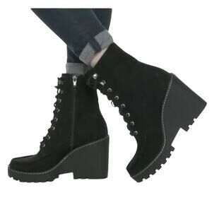 NWT Cool Planet Steve Madden Marsh Boots Black Wmn’s Sz 11 Sustainable Lug Sole